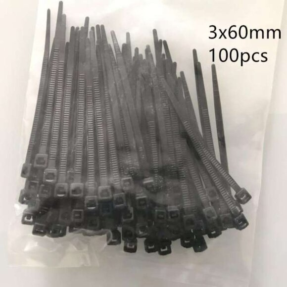 500 Piece Assorted Black Zip Ties - Picture 2 of 6